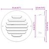 vidaXL Levegő szellőzőfed&eacute;l 4 pcs Ez&uuml;st 80 mm Rozsdamentes ac&eacute;l