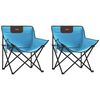 vidaXL 2 db élénk kék összecsukható kempingszék zsebbel
