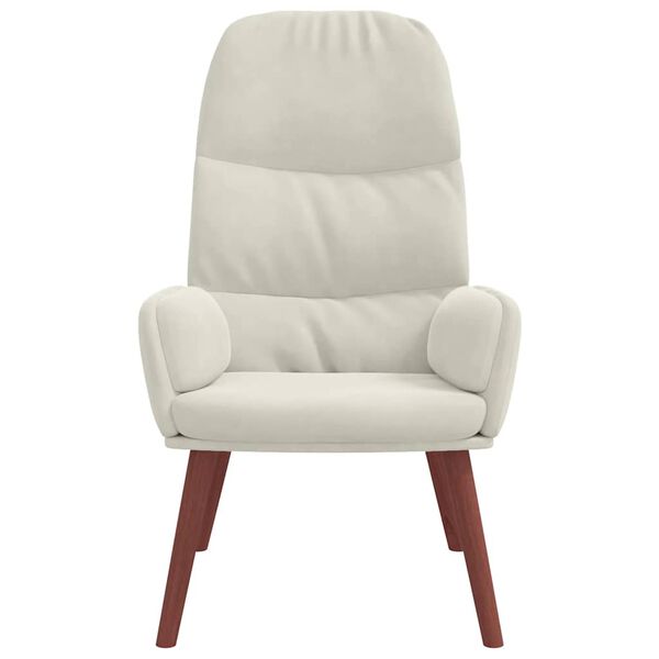 vidaXL krémfehér bársony pihenőfotel