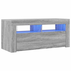 vidaXL sz&uuml;rke sonoma sz&iacute;nű TV-szekr&eacute;ny LED-vil&aacute;g&iacute;t&aacute;ssal 90x35x40 cm