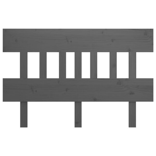 vidaXL szürke tömör fenyőfa ágyfejtámla 163,5x3x81 cm