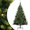 vidaXL Mesters&eacute;ges Hajl&iacute;tott Kar&aacute;csonyfa 300 LED-del Z&ouml;ld 210 cm