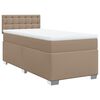 vidaXL cappuccino sz&iacute;nű műbőr rug&oacute;s &aacute;gy matraccal 90 x 190 cm