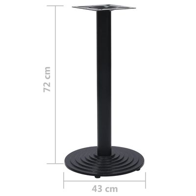 vidaXL fekete öntöttvas bisztróasztalláb Ø43 x 72 cm