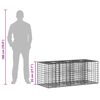 vidaXL Gabion emelt &aacute;gy Ez&uuml;st 140 x 60 x 55 cm Horganyzott ac&eacute;l