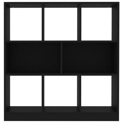vidaXL fekete forgácslap könyvszekrény 97,5 x 29,5 x 100 cm