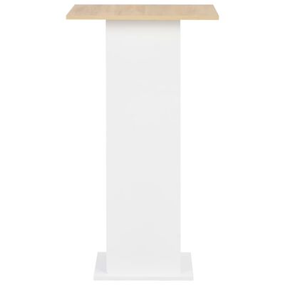 vidaXL fehér és sonoma-tölgy színű bárasztal 60 x 60 x 110 cm