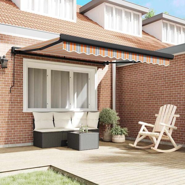 vidaXL Napernyő Sokszínű 350 x 250 x 165 cm Pamut és Alumínium