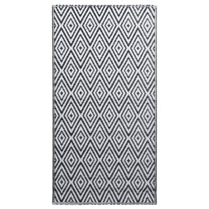 vidaXL fekete-feh&eacute;r ARAKIL PP k&uuml;lt&eacute;ri szőnyeg 120 x 180 cm
