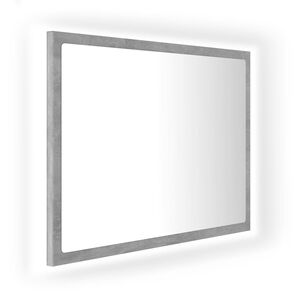 vidaXL betonsz&uuml;rke akril LED-es f&uuml;rdőszobat&uuml;k&ouml;r 60x8,5x37 cm