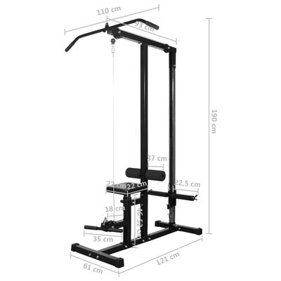 vidaXL edzőtorony egykezes és kétkezes súlyzókészlettel 60,5 kg