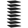 vidaXL 8 db fekete forg&aacute;cslap k&ouml;nyvespolc 40 x 40 x 1,5 cm