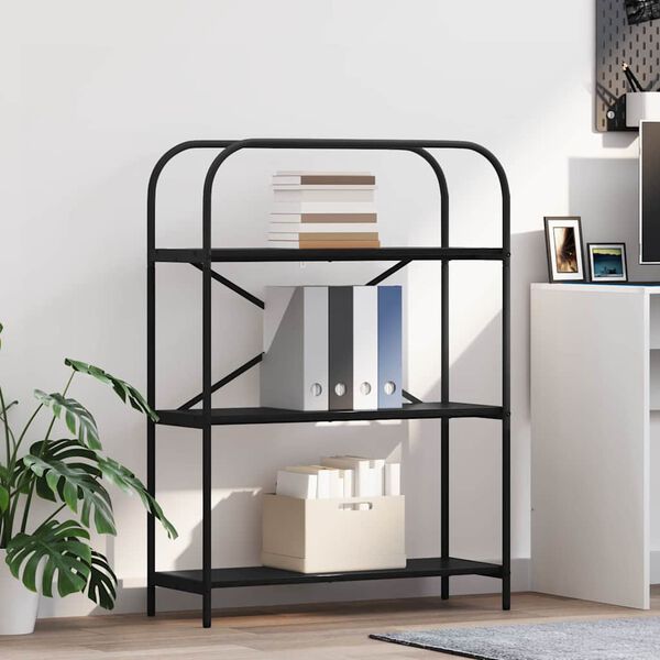 vidaXL K&ouml;nyvespolc Fekete t&ouml;lgy 80 x 30 x 109 cm Faanyag