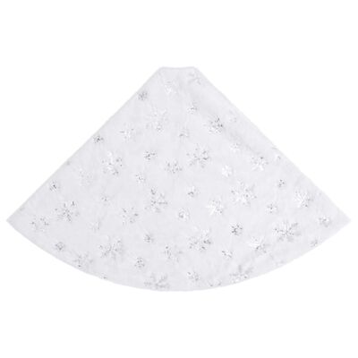 vidaXL fényűző fehér műszőrme karácsonyfatalp-takaró 150 cm