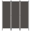 vidaXL antracitsz&uuml;rke 3 paneles parav&aacute;n 150 x 180 cm