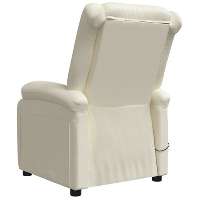 vidaXL fehér műbőr elektromos dönthető fotel