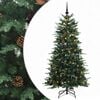 vidaXL Műanyag Hajtogat&oacute;s Kar&aacute;csonyfa 120 cm 150 LED Meleg feh&eacute;r