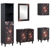 vidaXL F&uuml;rdőszobai Szekr&eacute;ny Szett 5 db 62 x 33 x 58 cm T&ouml;m&ouml;r Mang&oacute;f&aacute;t