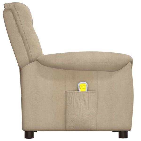 vidaXL világosszürke mikroszálas szövet masszázsfotel