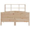 vidaXL t&ouml;m&ouml;r fenyőfa k&ouml;nyvespolcos &aacute;gy matrac n&eacute;lk&uuml;l 160 x 200 cm