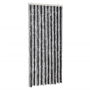 vidaXL sz&uuml;rke &eacute;s fekete zsen&iacute;lia rovarf&uuml;gg&ouml;ny 90x220 cm