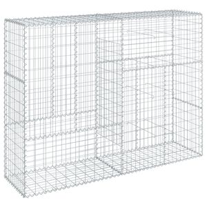 vidaXL horganyzott vas gabion kos&aacute;r fed&eacute;llel 200 x 50 x 150 cm