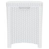 vidaXL feh&eacute;r PP rattan kerti t&aacute;rol&oacute;l&aacute;da 39 x 39 x 46 cm