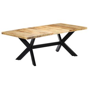 vidaXL t&ouml;m&ouml;r mang&oacute;fa &eacute;tkezőasztal 200 x 100 x 75 cm