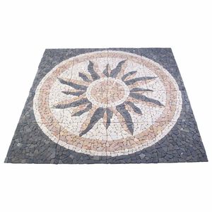 vidaXL Mozaik Csempe Napsug&aacute;r Mint&aacute;val Soksz&iacute;nű 120 x 120 cm M&aacute;rv&aacute;ny