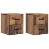 vidaXL Fali &eacute;jjeli szekr&eacute;ny 2 db Antik Fa 34,5 x 33 x 40 cm Szerelt Fa
