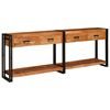 vidaXL Konzolasztalok 2 db Barna 200 x 33 x 75 cm T&ouml;m&ouml;r Ak&aacute;cfa