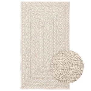 vidaXL ZIZUR kr&eacute;m juta hat&aacute;s&uacute; belt&eacute;ri &eacute;s k&uuml;lt&eacute;ri szőnyeg 60x110cm