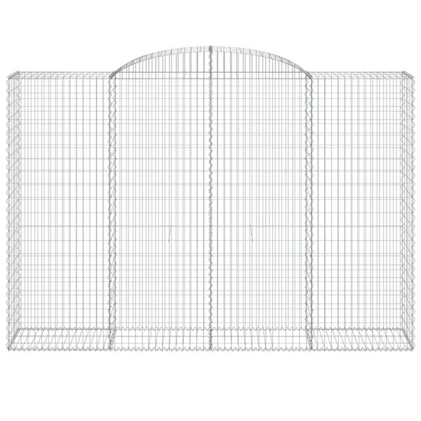 vidaXL &iacute;ves horganyzott vas gabion kos&aacute;r 300 x 50 x 200/220 cm
