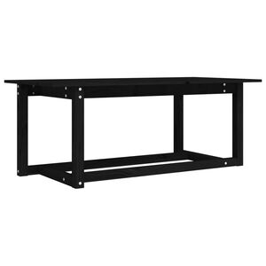 vidaXL fekete t&ouml;m&ouml;r fenyőfa doh&aacute;nyz&oacute;asztal 110 x 55 x 45 cm