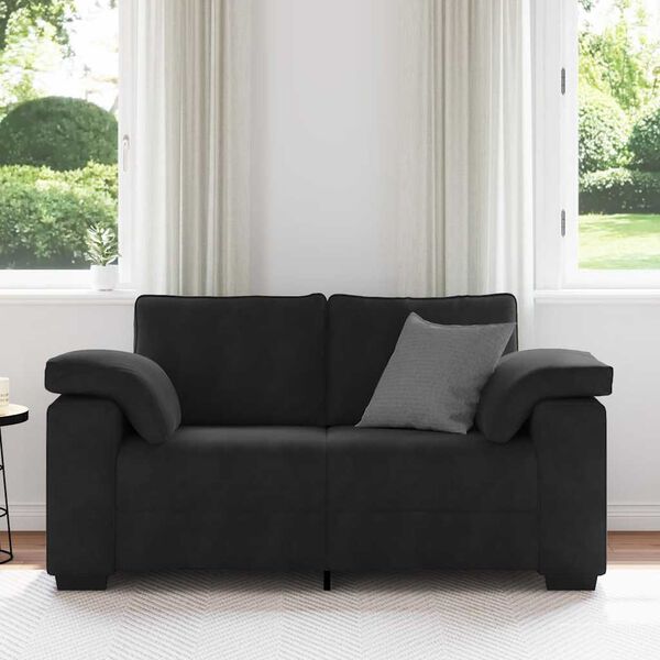 vidaXL fekete b&aacute;rsony loveseat kanap&eacute; 160x77x82 cm