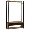 vidaXL Ruhafog&oacute; fi&oacute;kkal Barna 110 x 40 x 179 cm T&ouml;m&ouml;r mang&oacute;fa