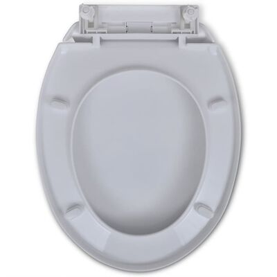 vidaXL fehér ovális WC-ülőke lassan csukódó fedéllel