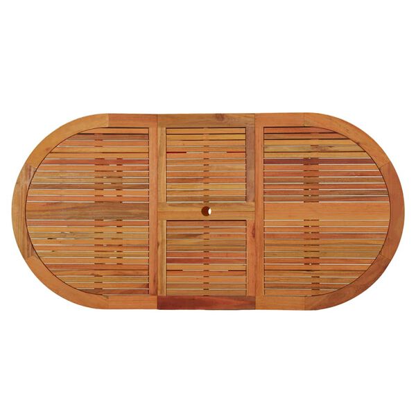 vidaXL tömör eukaliptuszfa kerti asztal 200 x 100 x 75 cm