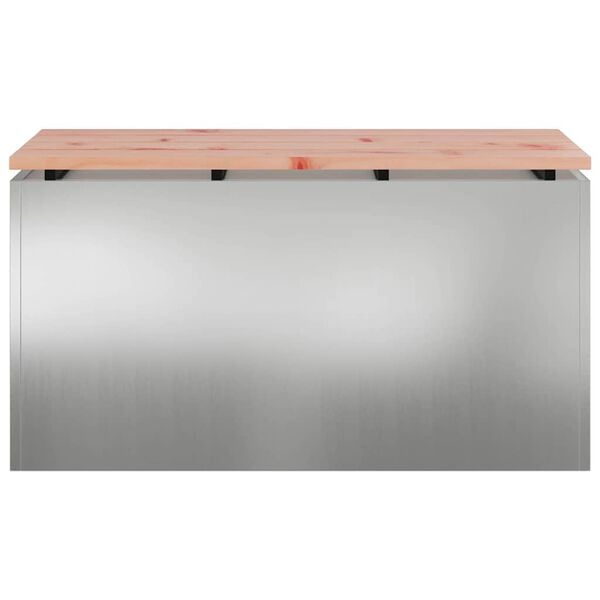 vidaXL Kerti pad Ez&uuml;st 80 x 40 x 43 cm Horganyzott ac&eacute;l