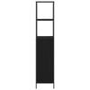 vidaXL fekete t&ouml;lgy f&uuml;rdőszobaszekr&eacute;ny polcokkal 36x35x165 cm