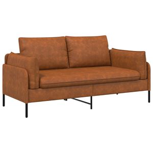 vidaXL K&eacute;t&uuml;l&eacute;ses Kanap&eacute; Barna 188 x 81 x 89 cm Műbőr