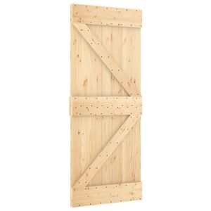 vidaXL Cs&uacute;sz&oacute; ajt&oacute; NARVIK 85 x 210 cm (152,5 cm) Term&eacute;szetes &eacute;s Fekete