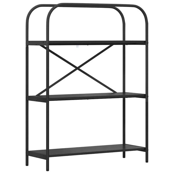 vidaXL K&ouml;nyvespolc Fekete t&ouml;lgy 80 x 30 x 109 cm Faanyag