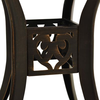 vidaXL bronzszínű öntött alumínium kerti asztal 78 x 78 x 72 cm