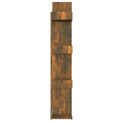 vidaXL füstös tölgyszínű szerelt fa könyvszekrény 86 x 25,5 x 140 cm