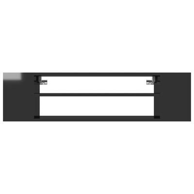 vidaXL magas fényű fekete forgácslap függő TV-szekrény 100x30x26,5 cm