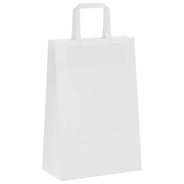 vidaXL 50 db feh&eacute;r pap&iacute;rzacsk&oacute;k foganty&uacute;kkal 21x11x31 cm