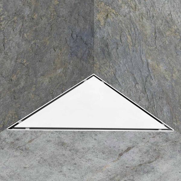 vidaXL rozsdamentes ac&eacute;l 2 az 1-ben zuhanylefoly&oacute; fed&eacute;llel 25 x 25 cm