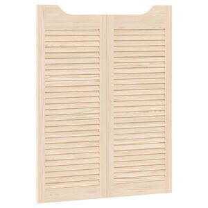 vidaXL Lengő Ajt&oacute;k 2 db 100 x 40 cm T&ouml;m&ouml;r Fenyőfa Term&eacute;szetes
