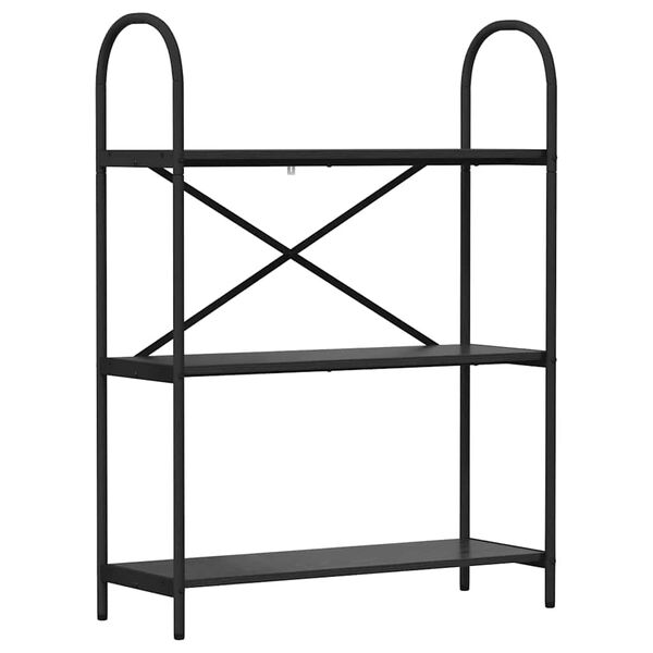 vidaXL K&ouml;nyvespolc Fekete t&ouml;lgy 80 x 30 x 109 cm Faanyag